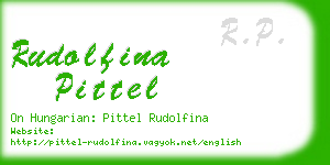 rudolfina pittel business card